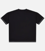 Black Trapstar Patchwork Script T-Shirt featuring patchwork-style script branding, short sleeves, a crew neck, and a comfortable regular fit.