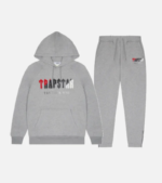 Trapstar Chenille Decoded Tracksuit GreyRed 3
