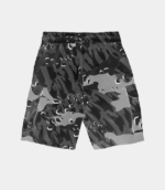 Black Trapstar Decoded Camo shorts featuring camouflage-inspired detailing, signature branding, side pockets, and a comfortable relaxed fit.