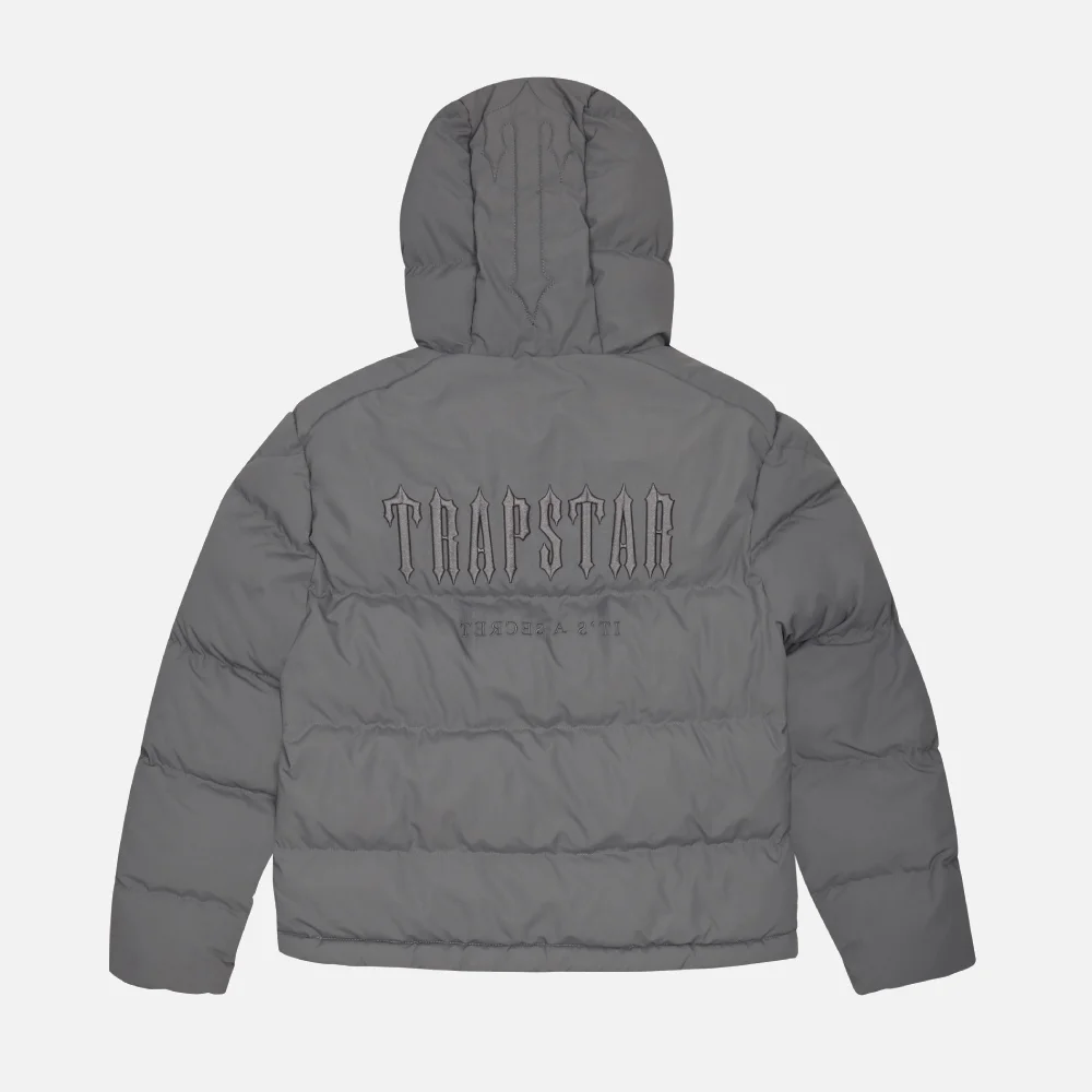 Trapstar Decoded Hooded Quilted Jacket Gray 5 Trapstar Decoded Hooded Quilted Jacket Gray 5