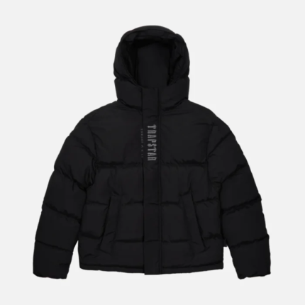 Trapstar Decoded Quilted Jacket With Hood Black 4