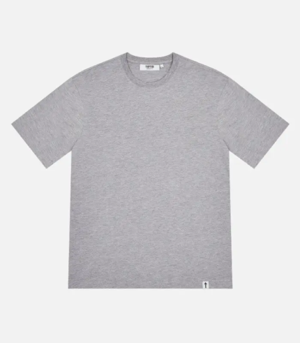 Gray Trapstar Foundation T-Shirt featuring signature Foundation branding, short sleeves, a crew neck, and a comfortable regular fit.