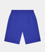 Blue Trapstar Hyperdrive shorts featuring signature branding, a comfortable elastic waistband, side pockets, and a relaxed athletic fit.