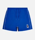 Trapstar Irongate T-Panel shorts featuring signature Irongate branding, contrast panel detailing, an elastic waistband, and a relaxed streetwear fit.