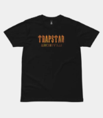 Black and yellow Trapstar Irongate Insignia T-Shirt featuring signature Irongate logo branding, short sleeves, a crew neck, and a comfortable regular fit.