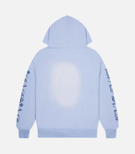 Trapstar Script Spray Hoodie Blue 1 1