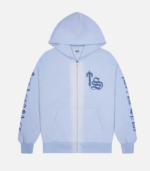 Trapstar Script Spray Hoodie Blue 2