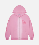 Trapstar Script Spray Hoodie Pink 2