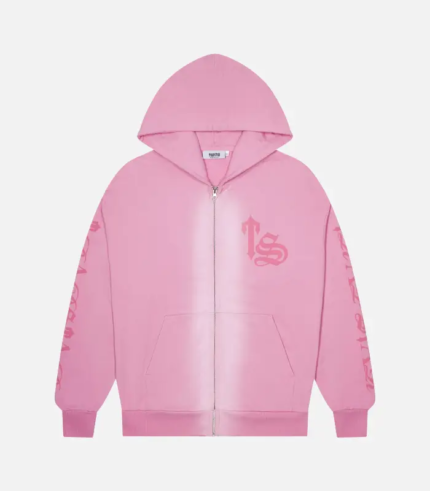 Trapstar Script Spray Hoodie Pink 2